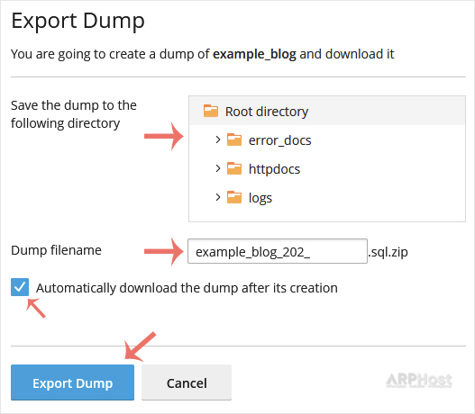plesk-database-export-dump.gif