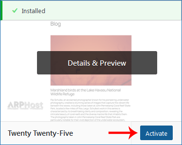 wp-theme-browse-activate-theme.gif